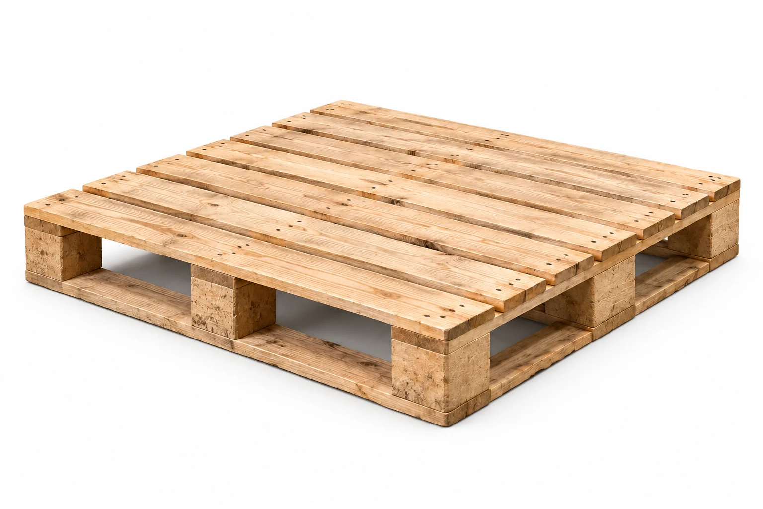 Representative wooden pallet for drum-handling enquiries on a white background. Noble Pallets & Packaging, Pakistan.